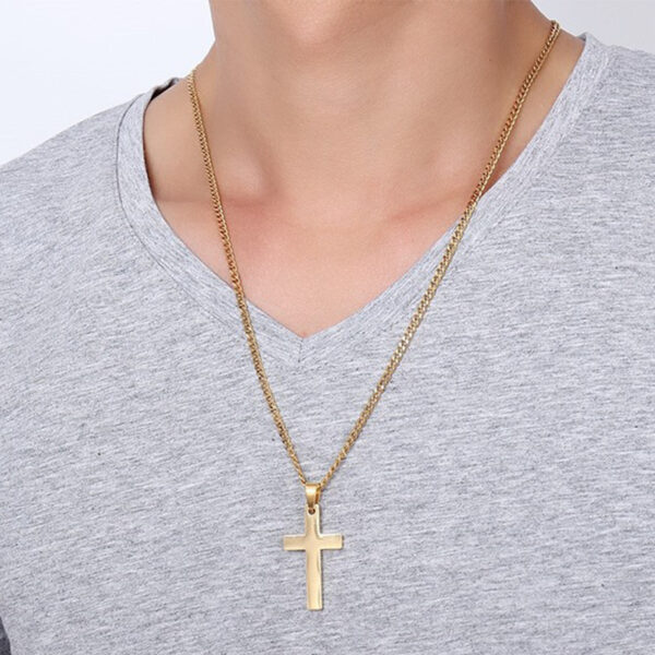 Classic Cross Necklace Men's Pendant Fashion Stainless Steel Jewelry - Image 7