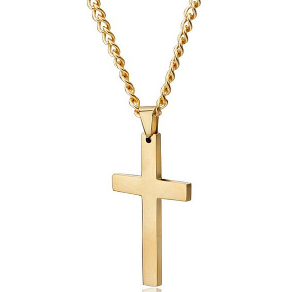 Classic Cross Necklace Men's Pendant Fashion Stainless Steel Jewelry - Image 4