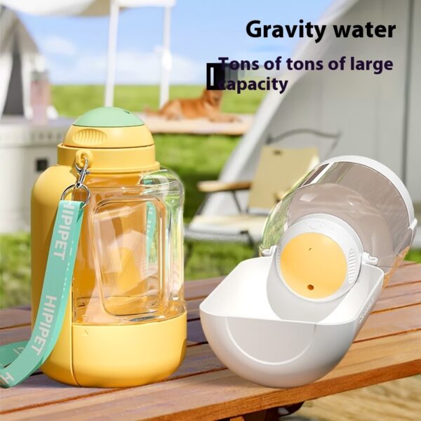 2 In 1 Dog Large Capacity Pets Out Drinking Pot Cat Water Dispenser Portable Water Cup Water And Food Integrated Bowl Pet Products - Image 2