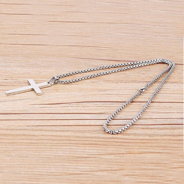 Classic Cross Necklace Men's Pendant Fashion Stainless Steel Jewelry - Image 6