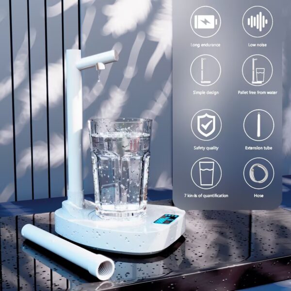 Added Extension Tupe Water Dispenser Automatic Water Bottle Desktop Rechargeable Water Dispenser With Stand - Image 10