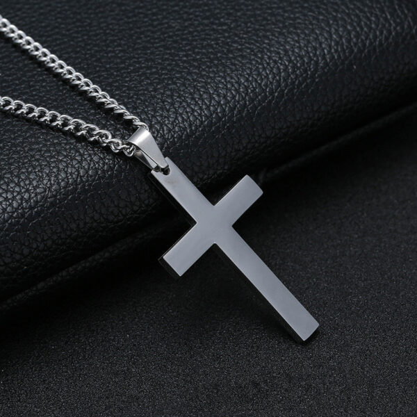 Classic Cross Necklace Men's Pendant Fashion Stainless Steel Jewelry - Image 3