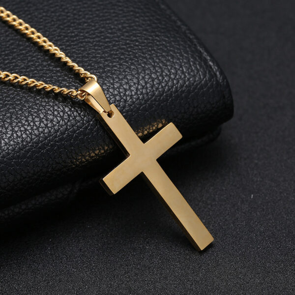 Classic Cross Necklace Men's Pendant Fashion Stainless Steel Jewelry - Image 8