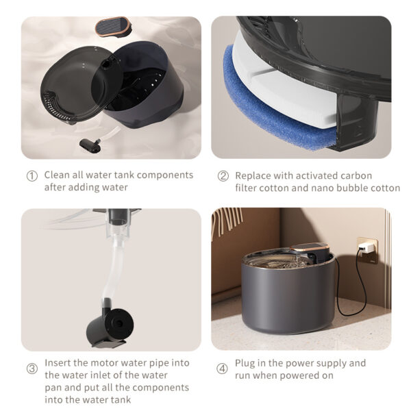 Premium Automatic Pet Water Fountain — Silent USB Electric Dispenser for Cats & Dogs - Image 3