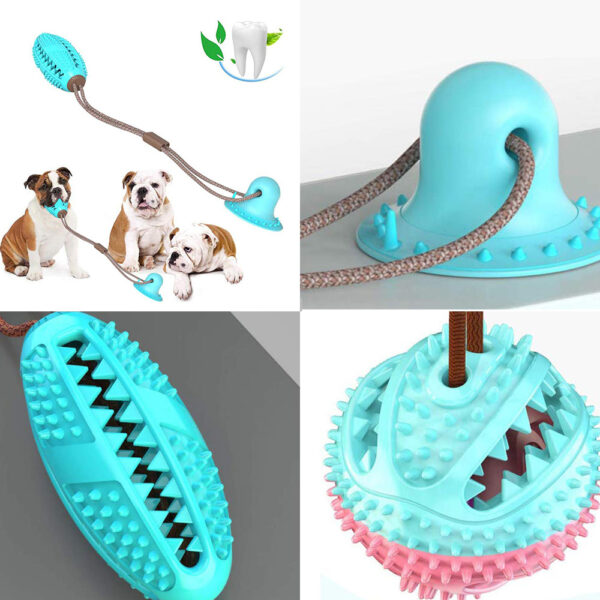 Silicone Suction-Cup Tug Ball – Interactive Chew Toy for Dogs - Image 2